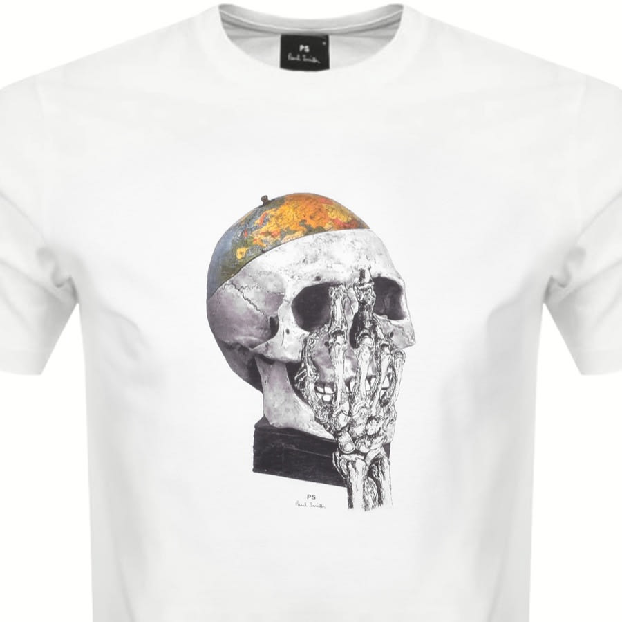 Alternative Image for ProductPS By Paul Smith Skull Logo T Shirt White2